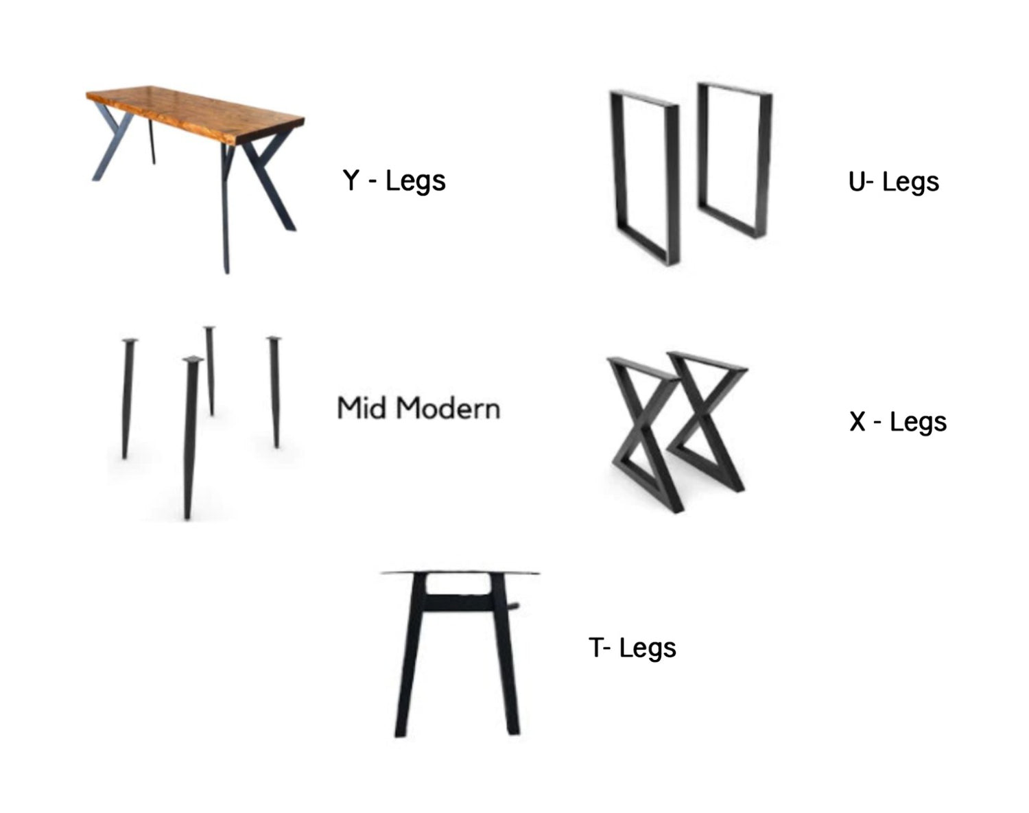 UMBUZÖ Modern Mid Century Wood & Metal Desk - Computer Desk - Reclaimed Wood Desk