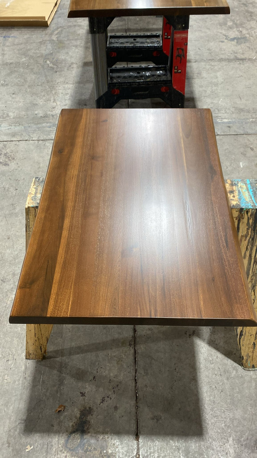 Coffee Table - Live Edge Exotic Hardwood Coffee Table with U shaped Legs