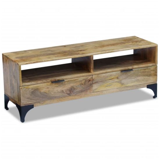 Mango Wood TV Stand with Drawers