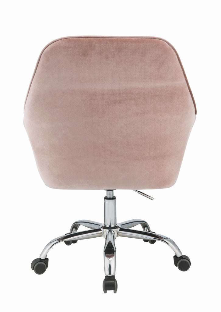 The Camilla Pink Velvet Office Chair