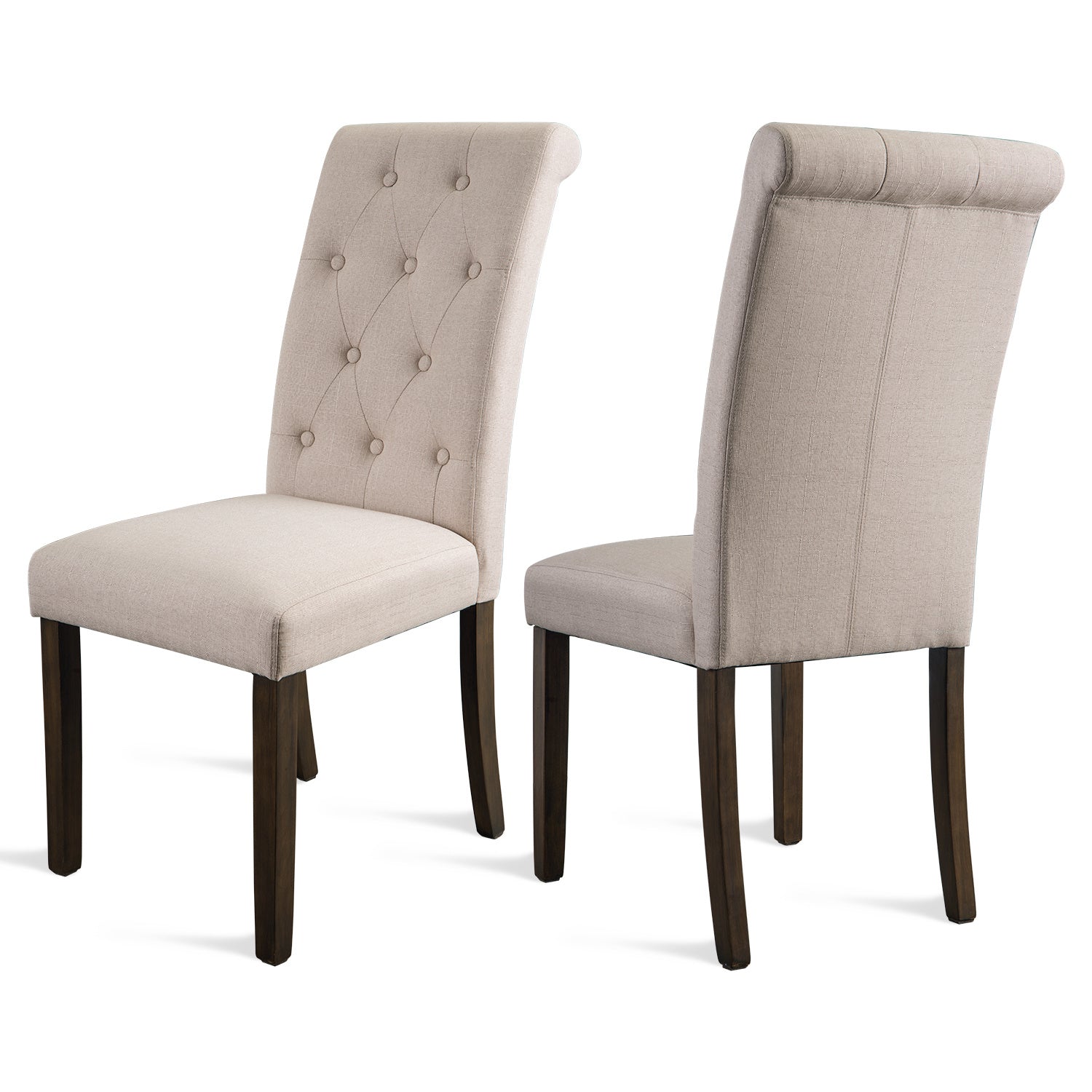 Merax Aristocratic Style Dining Chair Noble and Elegant Solid Wood Tufted Dining Chair Dining Room Set (Set of 2) RT